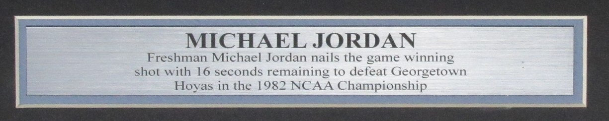 Michael Jordan 1982 THE SHOT Unsigned 11x14 Photo UNC North Carolina Framed