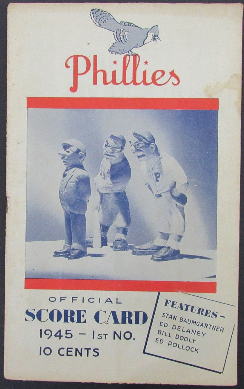 1945 Philadelphia Phillies vs Pittsburgh Pirates Score Card Program 178275