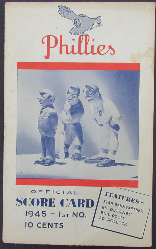 1945 Philadelphia Phillies vs Pittsburgh Pirates Score Card Program 178275