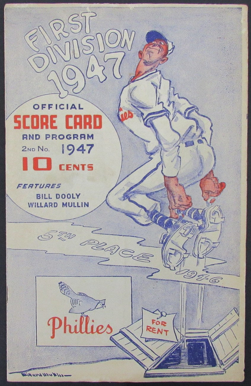1947 Philadelphia Phillies vs St. Louis Cardinals Program Score Card 178280