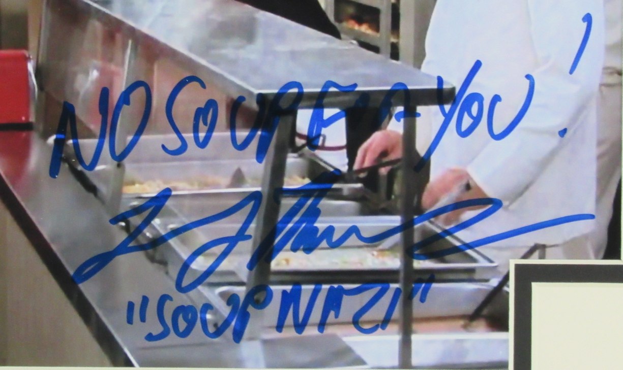 Larry Thomas Signed/Inscr 8x10 Photo "Seinfeld - Soup Nazi" Framed JSA 185505