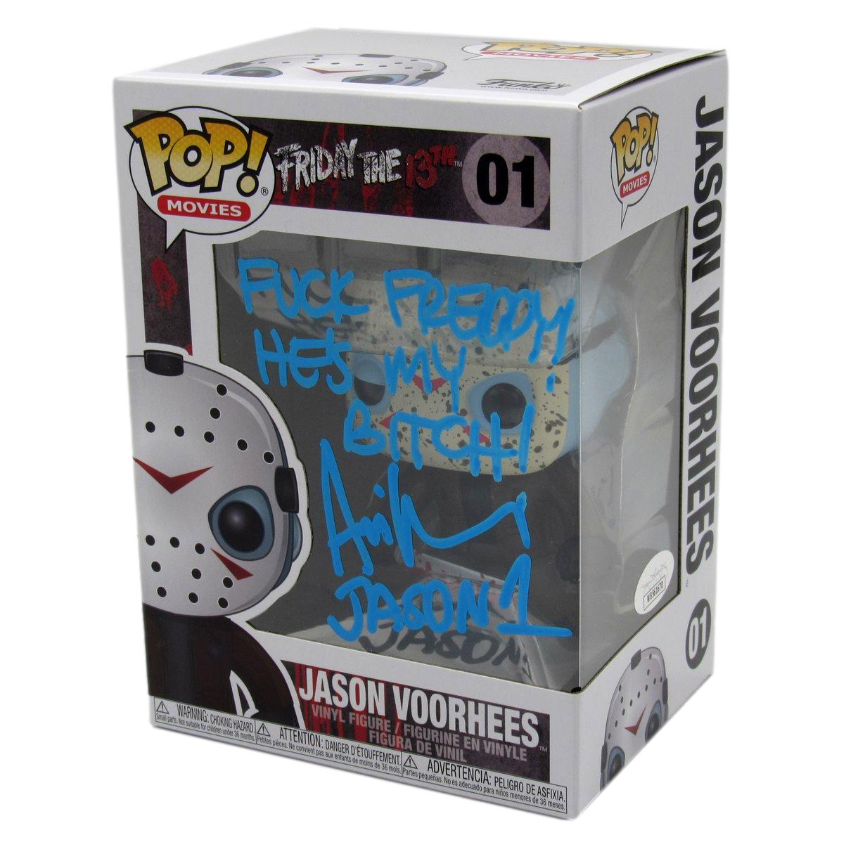 Ari Lehman Signed/Insc Funko Pop! #01 "Friday the 13th" Signed Blue JSA 190720