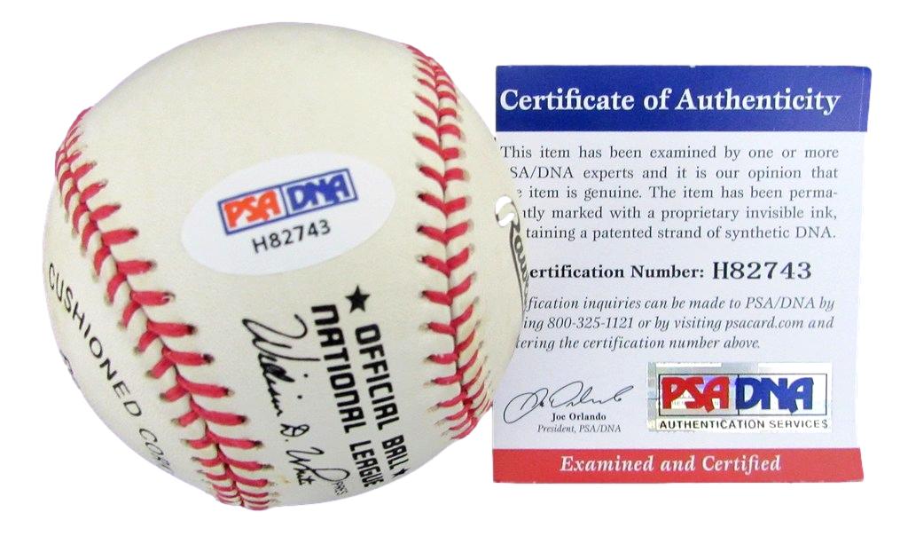 Willie Mays HOF Autographed ONL Baseball San Francisco Giants PSA/DNA 182184