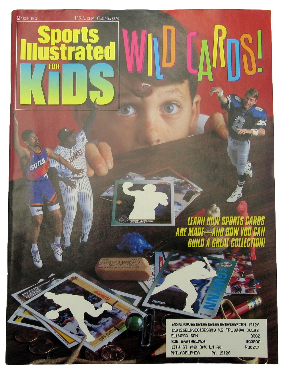 March 1993 Sports Illustrated for Kids Shaquille O'Neal Uncut Card Sheet 159391