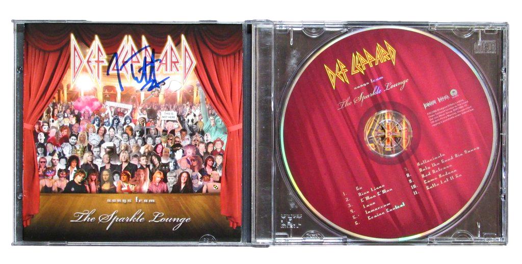 Joe Elliott Autographed CD Cover "Songs From The Sparkle Lounge" Def Leppard JSA