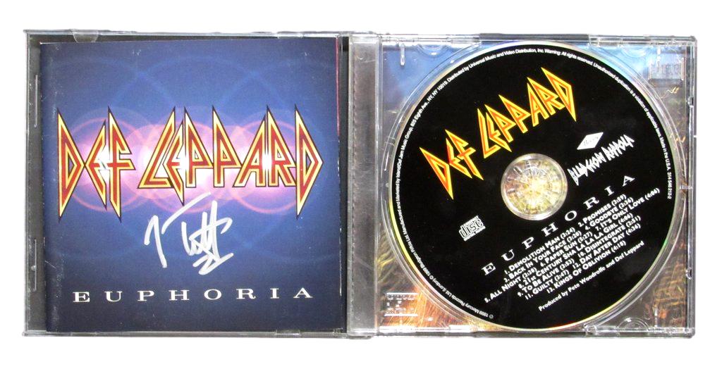 Joe Elliott Autographed CD Cover "Euphoria" Def Leppard JSA