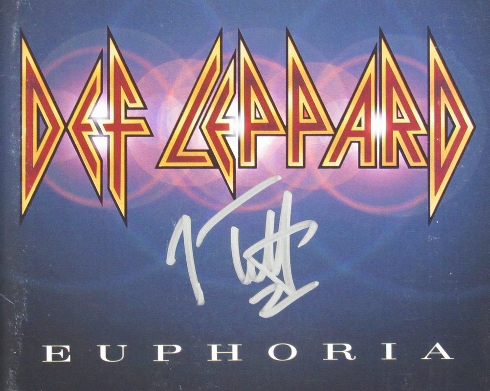 Joe Elliott Autographed CD Cover "Euphoria" Def Leppard JSA