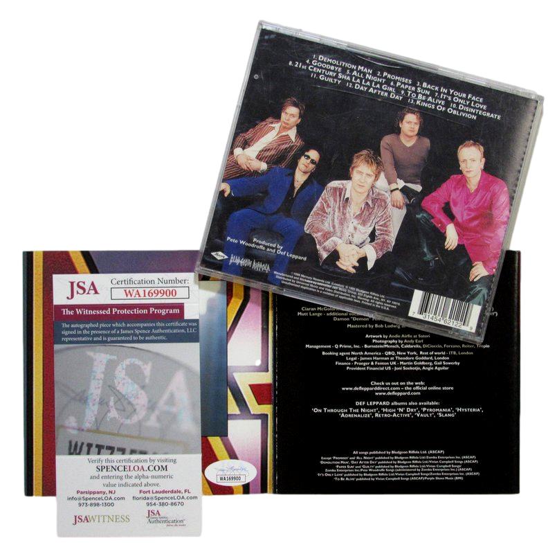 Joe Elliott Autographed CD Cover "Euphoria" Def Leppard JSA