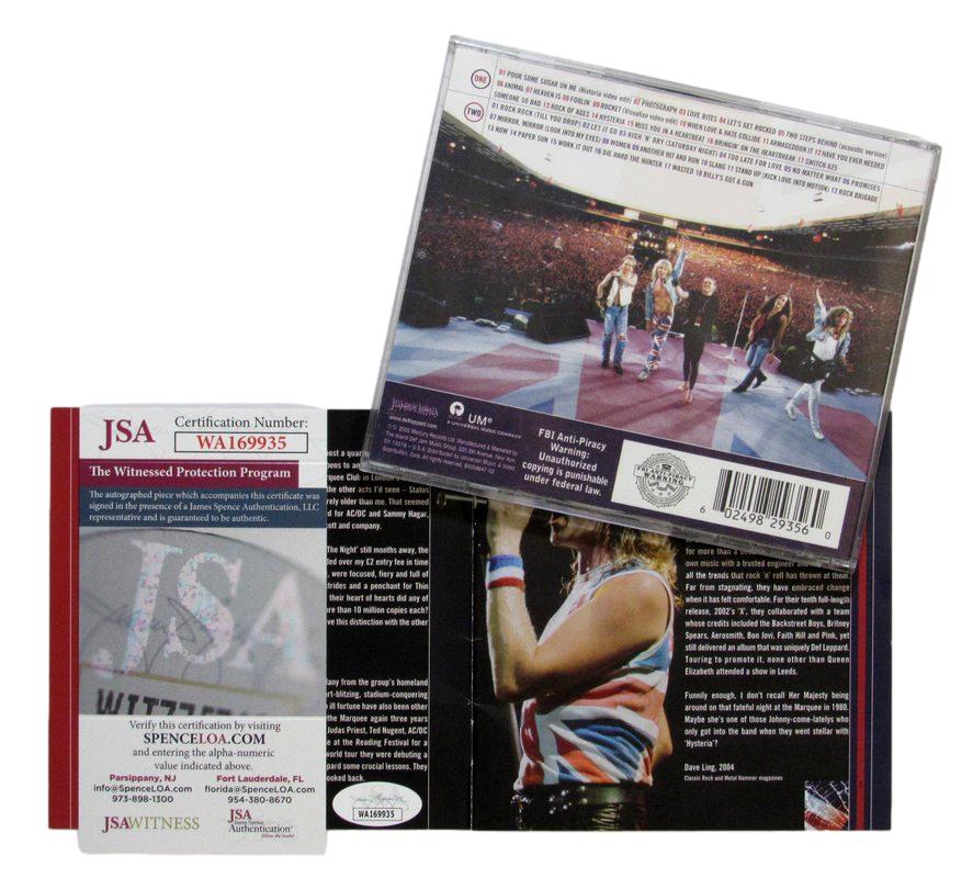 Joe Elliott Autographed CD Cover "Rock Of Ages" Def Leppard JSA
