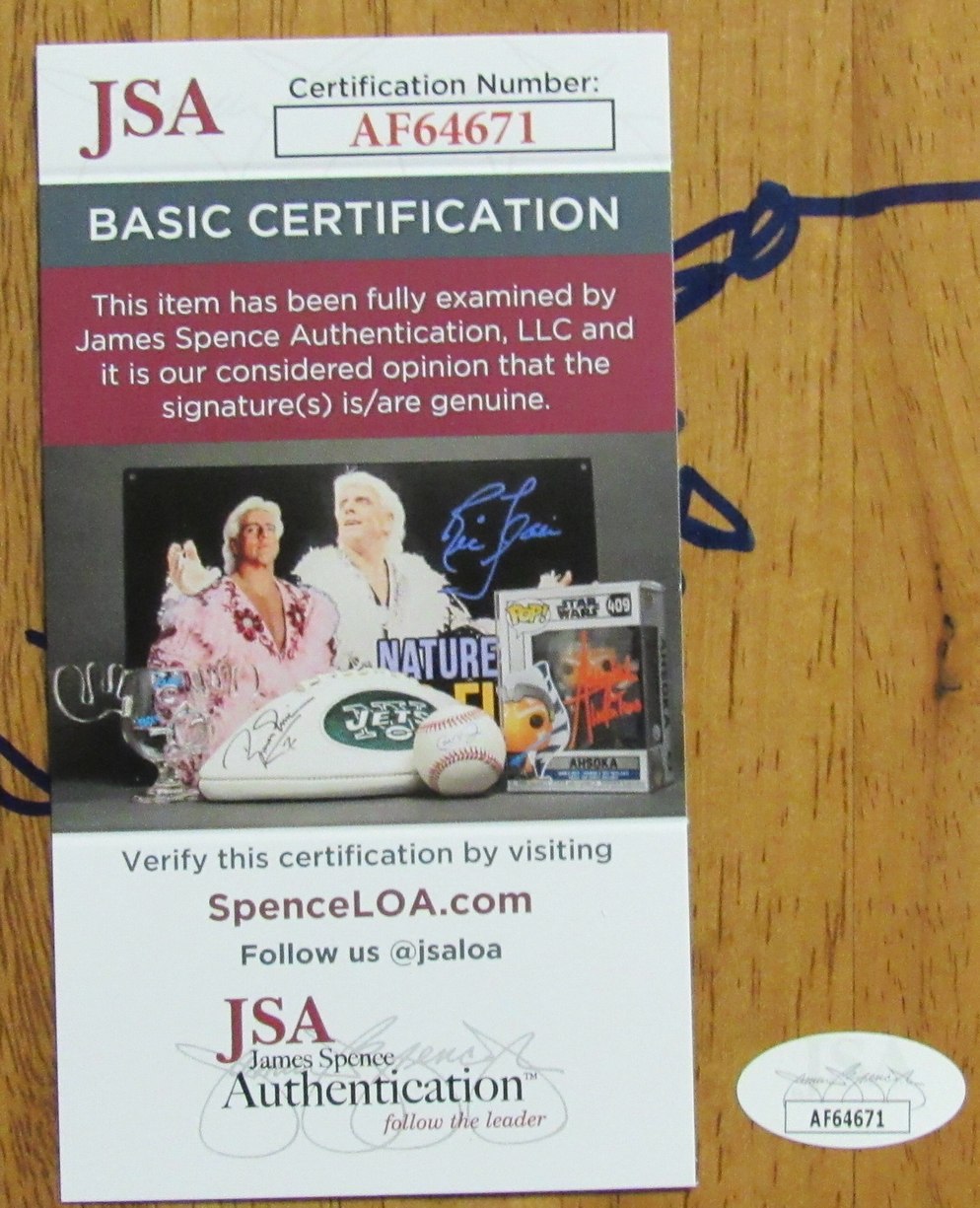 Lute Olson Autographed/Inscr 6x6 Floorboard Piece Arizona Basketball Coach JSA
