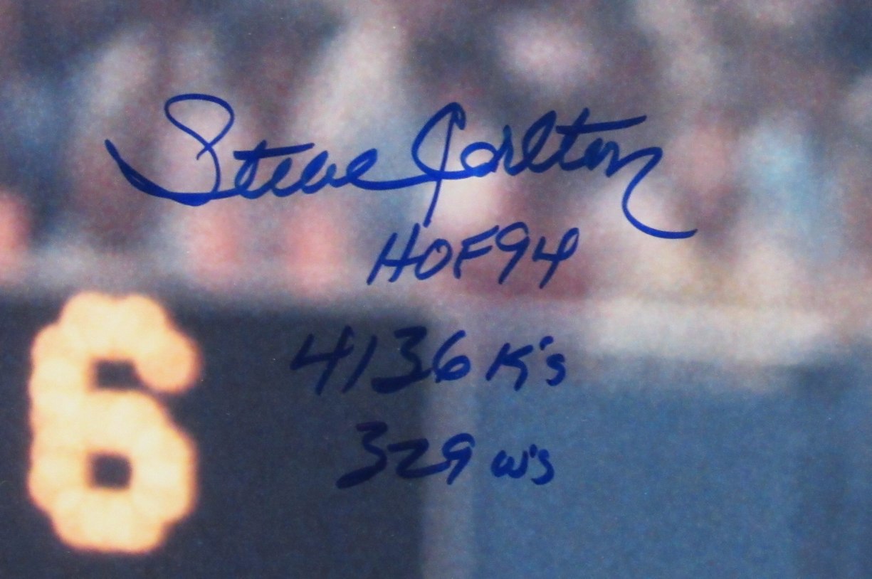 Steve Carlton HOF Autographed/Inscr 16x20 Photo Philadelphia Phillies Framed JSA