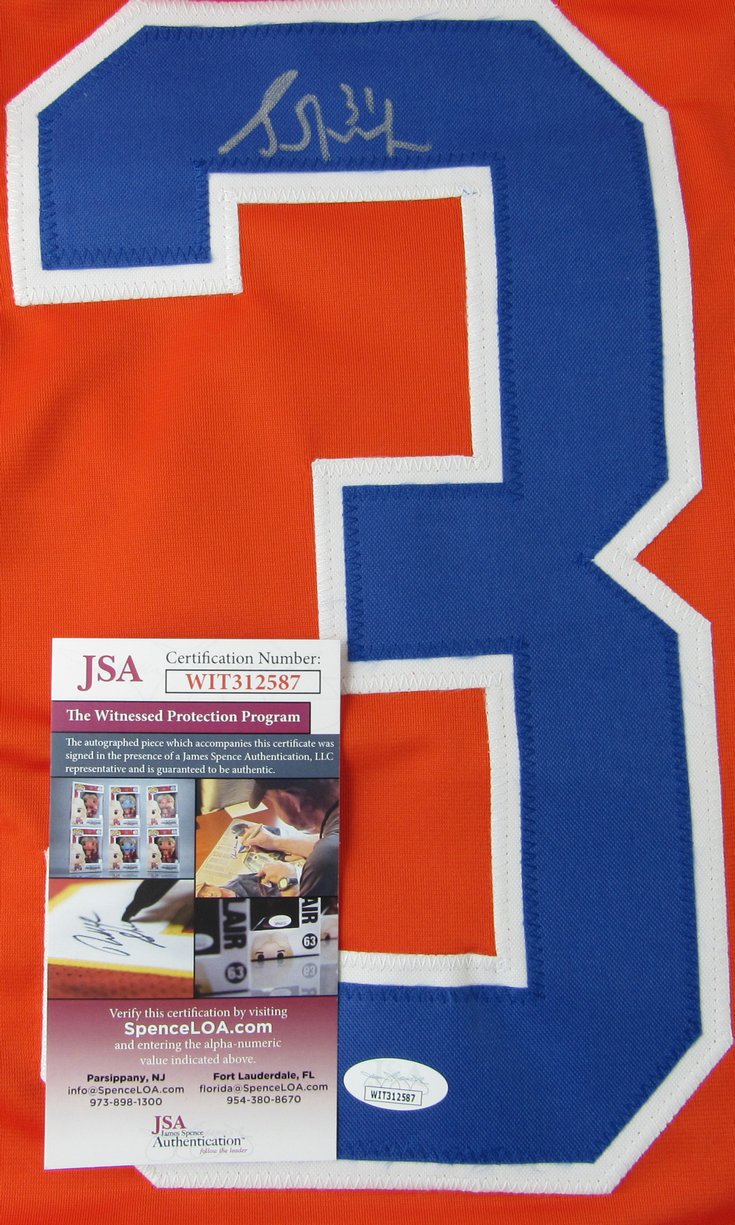 Grant Fuhr HOF Signed/Autographed Oilers Red Custom Hockey Jersey JSA 161104
