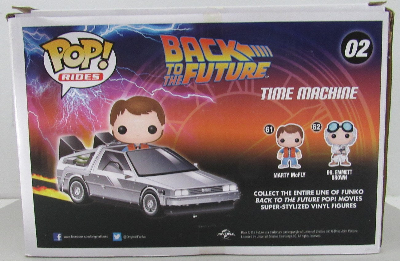 Michael J Fox Signed "Back To Future" POP! Rides Time Machine #02 BAS 162925