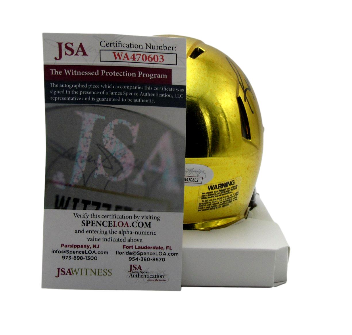 Rudy Ruettiger Autographed Hydrofx Mini Football Helmet Notre Dame JSA