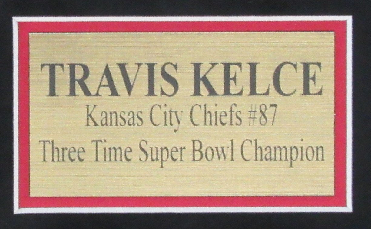 Travis Kelce Kansas City Chiefs Collage w/Laser Engraved Autograph Framed 188523