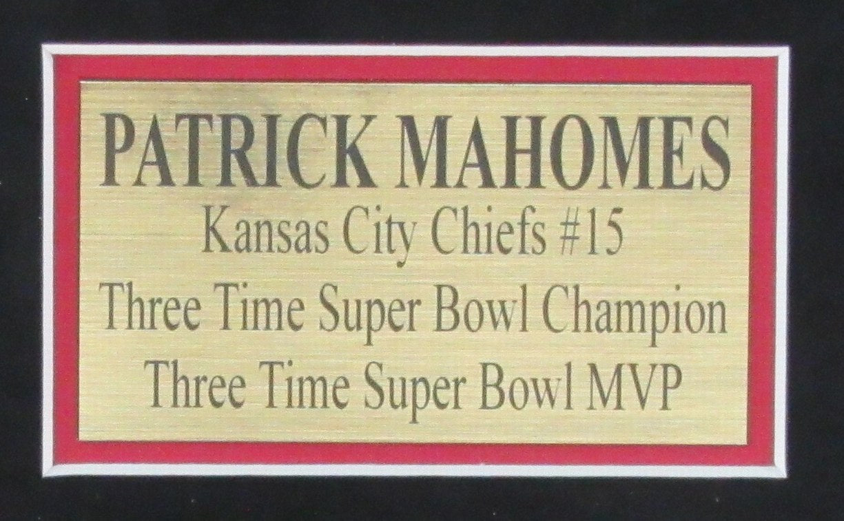 Patrick Mahomes Collage w/Laser Engraved Autograph Framed 188524