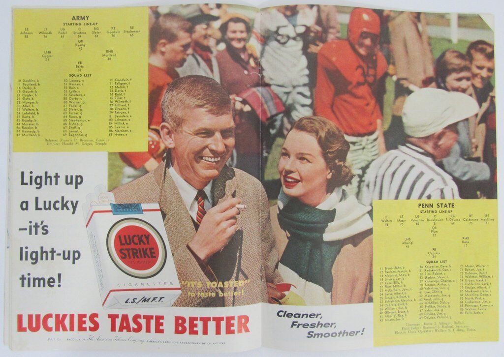 1956 Army vs. Penn State Nittany Lions Football Program 137655