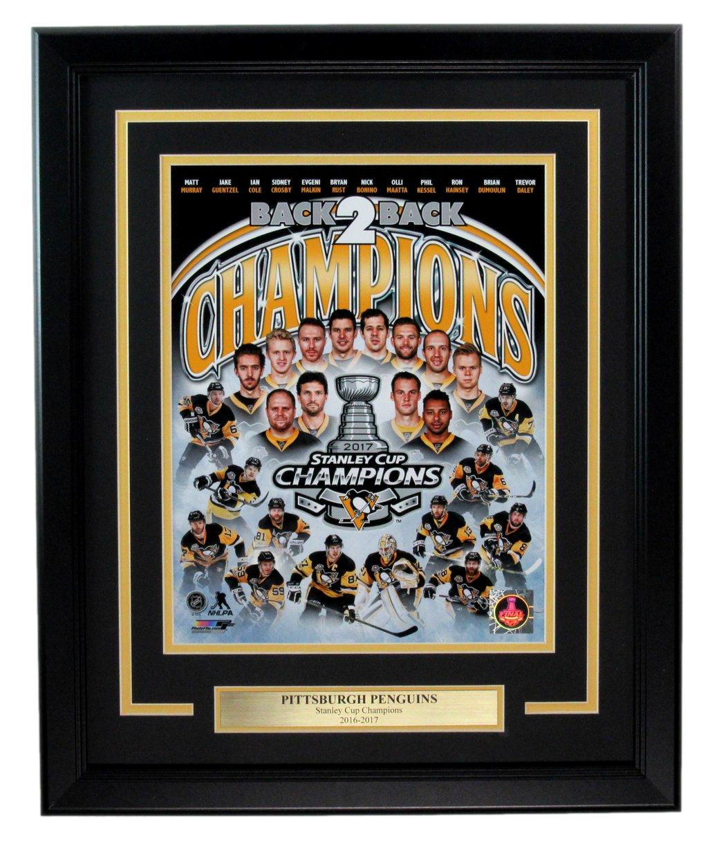 Pittsburgh Penguins 2017 Stanley Cup Champions 18x22 Framed Unsigned