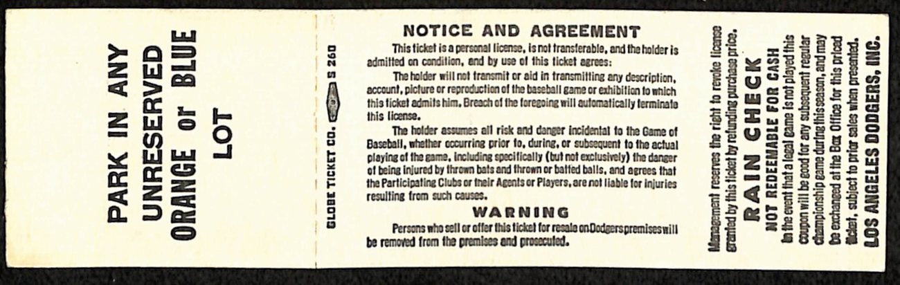1980 Astros v LA Dodgers Full Ticket 10/6 NL West Tiebreaker Game 187529