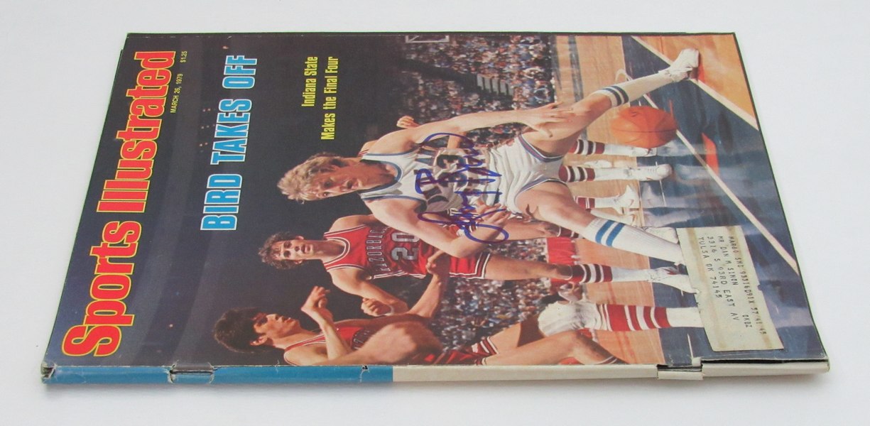 Larry Bird Autographed 1979 Sports Illustrated Magazine JSA Witness 189240