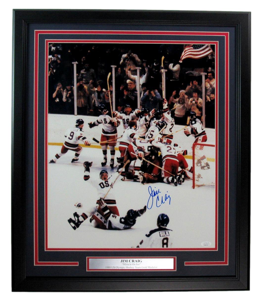 Jim Craig USA Hockey Team Signed/Autographed 16x20 Photo Framed JSA 189440