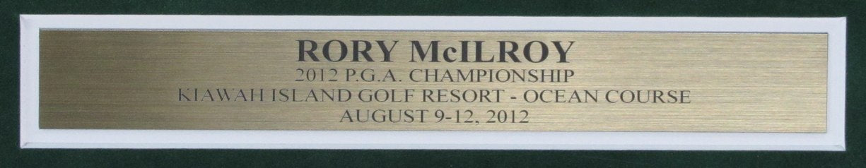Rory McIlory Signed/Auto 2012 PGA Championship Pin Flag Framed UDA 189341