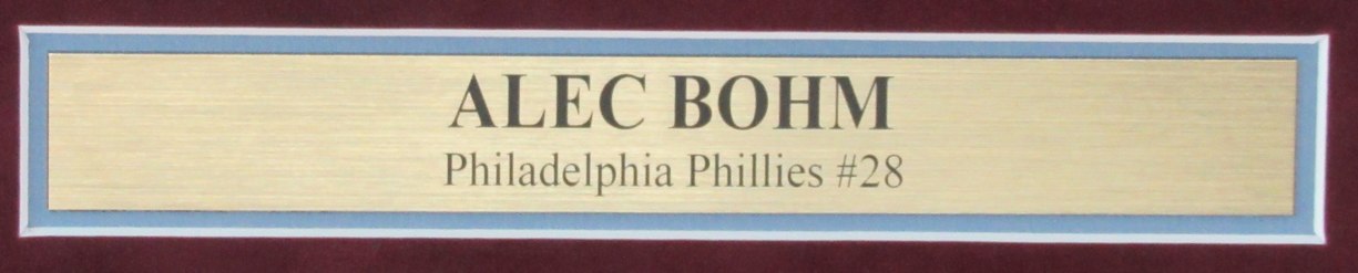 Alec Bohm Signed/Autographed 11x14 Photo Phillies Framed Fanatics 189921