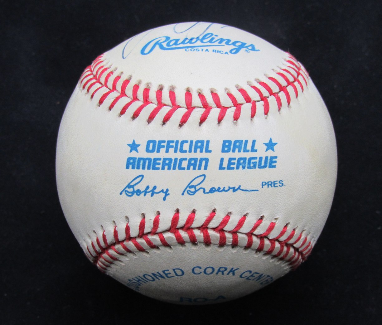 George Brett Nolan Ryan HOFers Autographed Rawlings OAL Baseball 173464