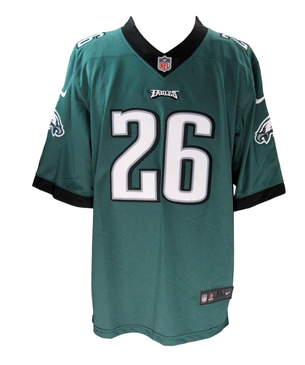 Saquon Barkley Autographed Nike Green Football Jersey Eagles Beckett 190148