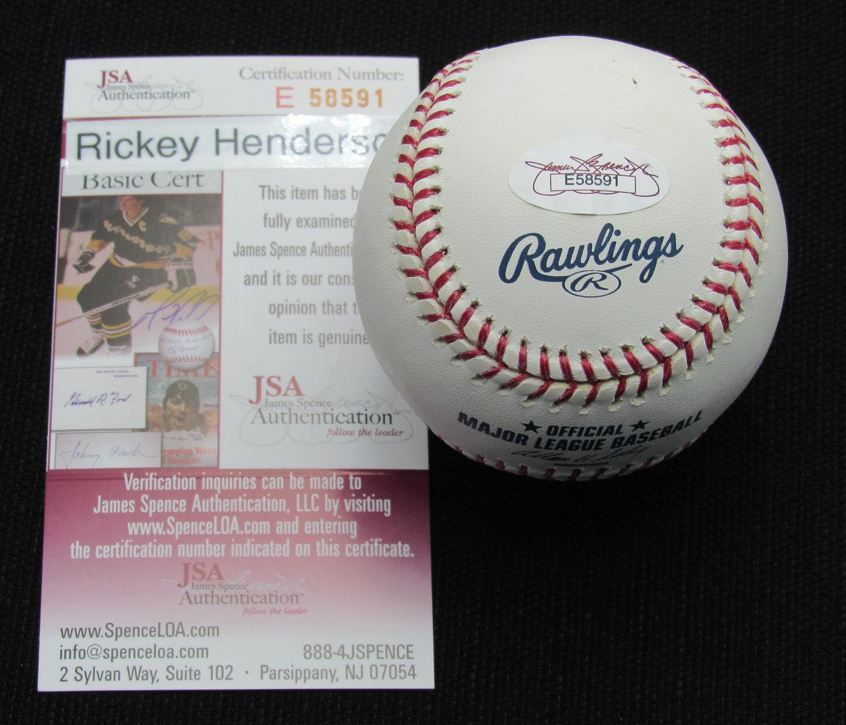 Rickey Henderson Signed/Auto Yankees 100th OML Baseball JSA 186725
