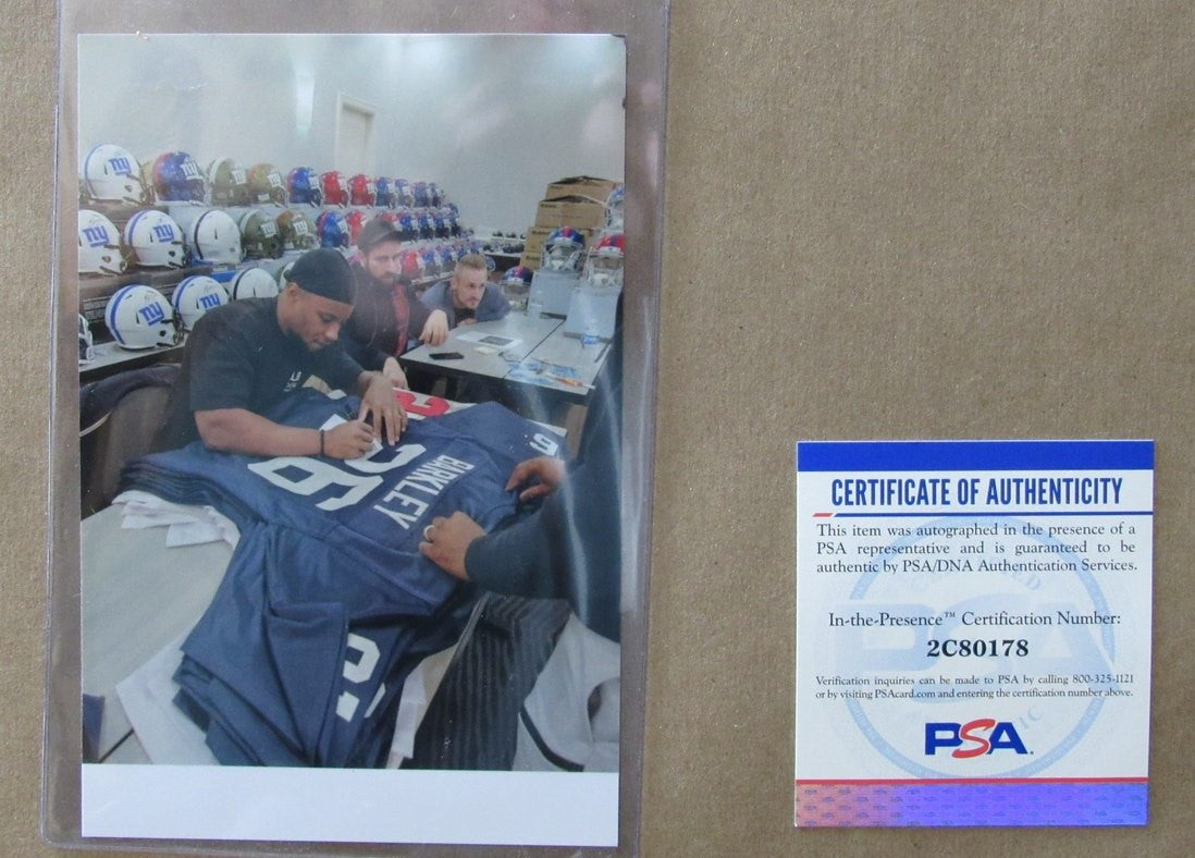 Saquon Barkley Signed/Auto Navy Football Jersey Penn State Framed PSA/DNA 191736