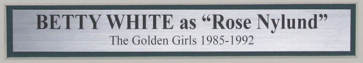 Betty White "Golden Girls" Signed/Inscr 3x5 Index Card w/Photo Framed PSA 191934