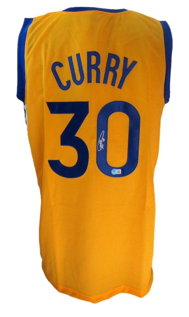 Stephen Curry Signed/Auto Custom Basketball Jersey Warriors Beckett 190496