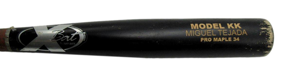 Miguel Tejada Unsigned X Bat Game Used Cracked Baseball Bat Baltimore Orioles