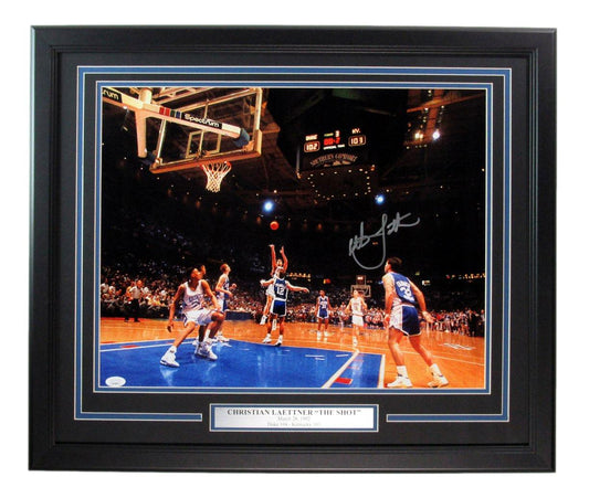 Christian Laettner Signed/Auto 16x20 Photo "The Shot" Duke Framed JSA 190836
