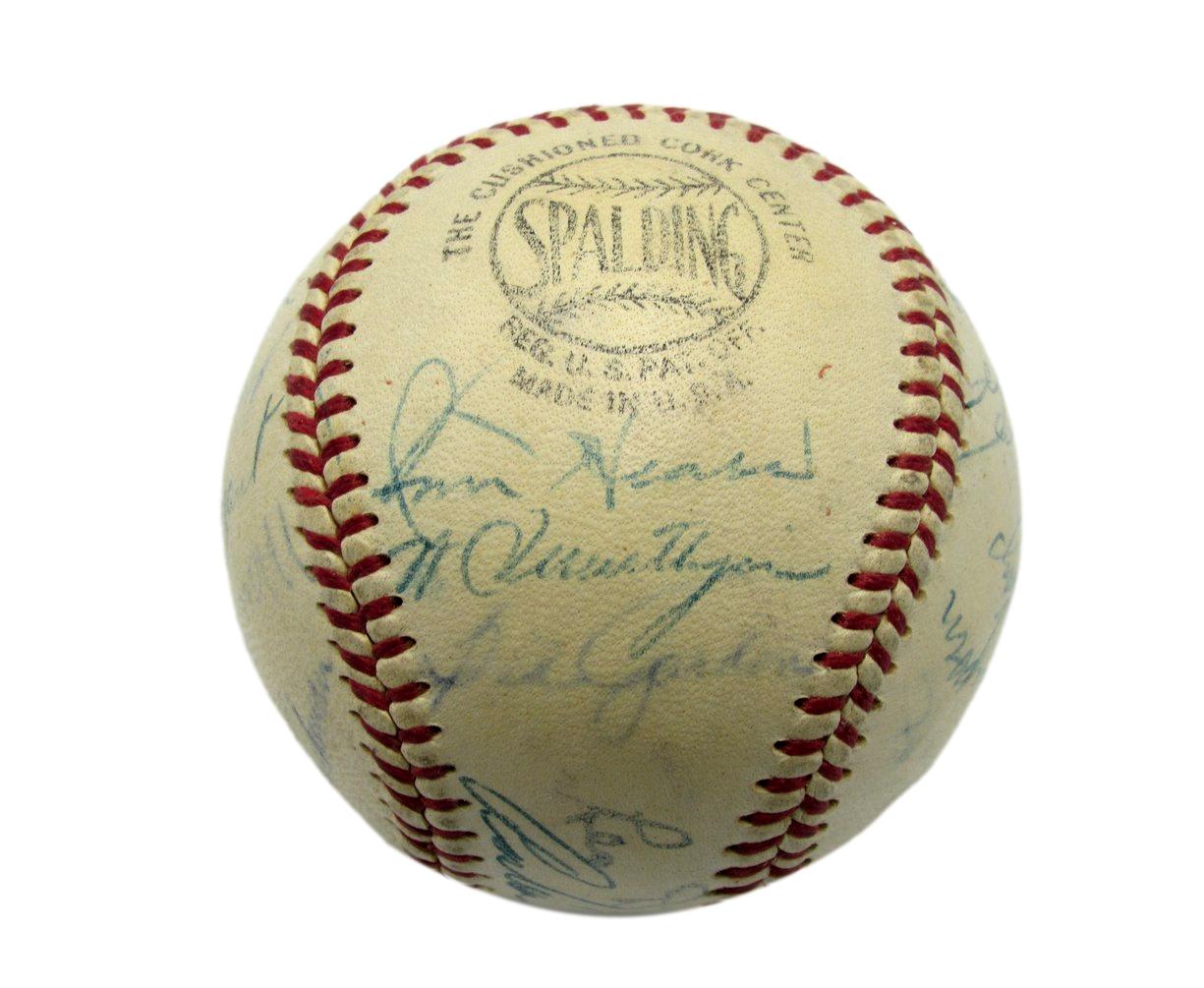 1955 Giants ONL Team Signed Baseball (22) Willie Mays Wilhelm HOFers JSA 192211