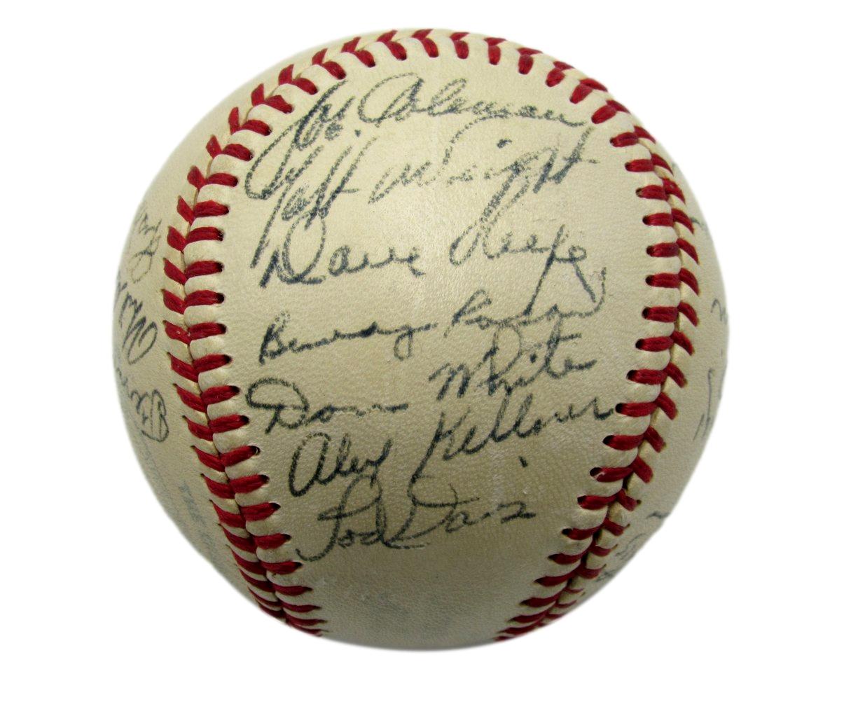 1930s to 50s Philadelphia A's Signed by 23 Baseball Simmons Mack Fox HOF 192215