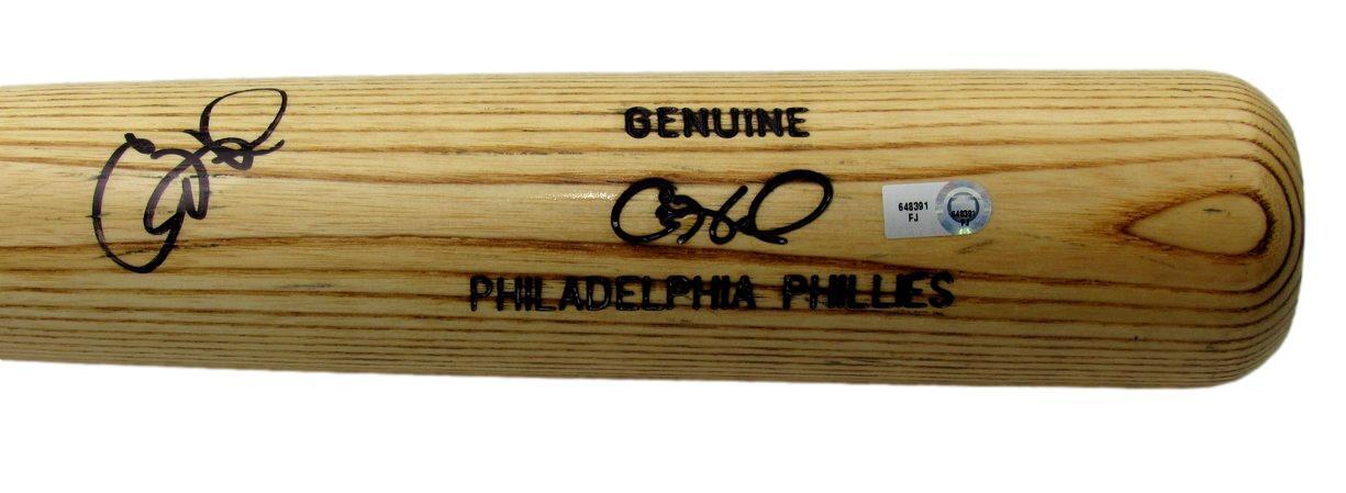 Cole Hamels Phillies Signed GAME READY Louisville Slugger Bat MLB 134182