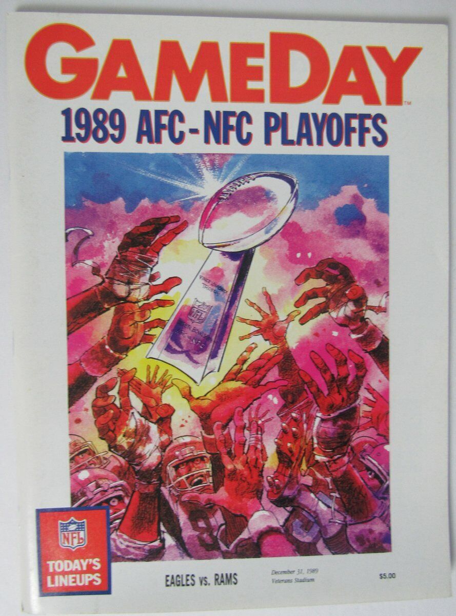 1989 NFC Divisional Playoff Gameday Program 12/31/89 Eagles vs. Rams 145880