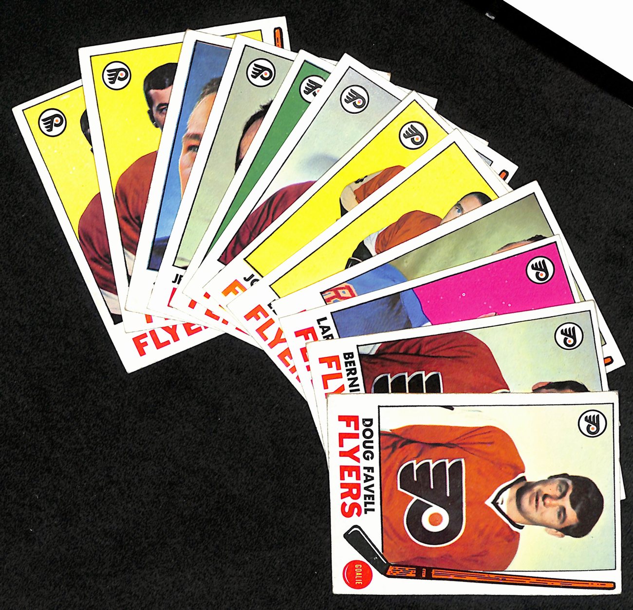 1969-70 Topps Hockey Philadelphia Flyers Complete Team Set (11/11) Cards 189197