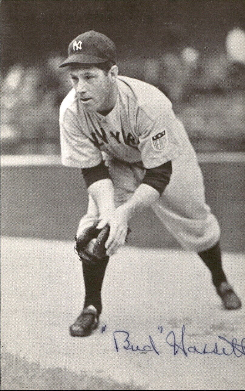 Bud Hassett New York Yankees d. 1997 Signed/Auto 3x5 Photo 178440
