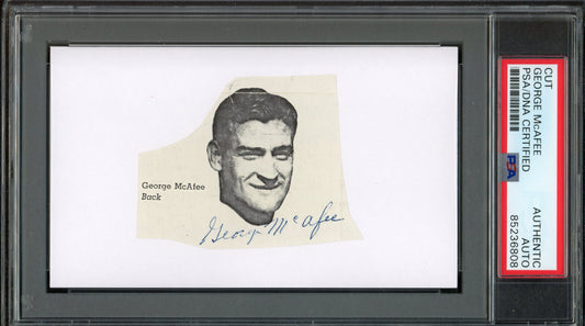 George McAffe HOF Signed/Auto Cut Photo on 3x5 Card Bears PSA/DNA 188245