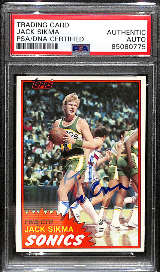 Jack Sikma Signed 1981 Topps Card #39 Seattle Sonics PSA/DNA 183798