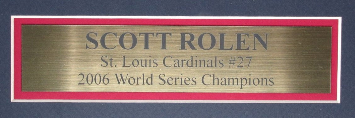 Scott Rolen HOF Cardinals Signed/Auto White Jersey Framed Beckett 189804