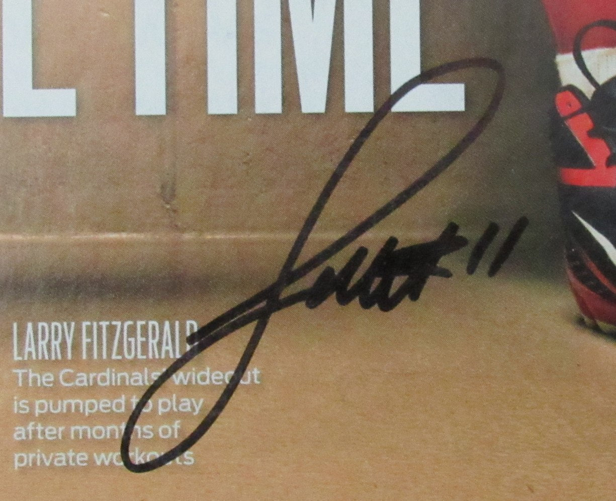 Larry Fitzgerald Signed 2011 Sports Illustrated Magazine NO LABEL JSA 190776
