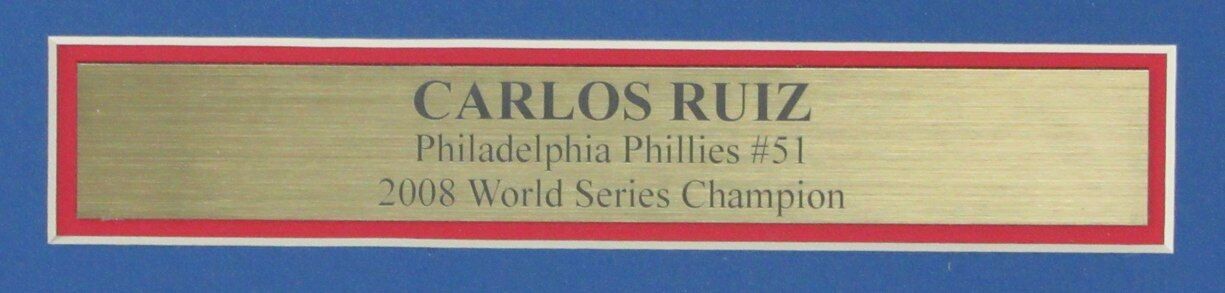 Carlos Ruiz Philadelphia Phillies Signed/Auto 8x10 Photo Framed JSA 164472