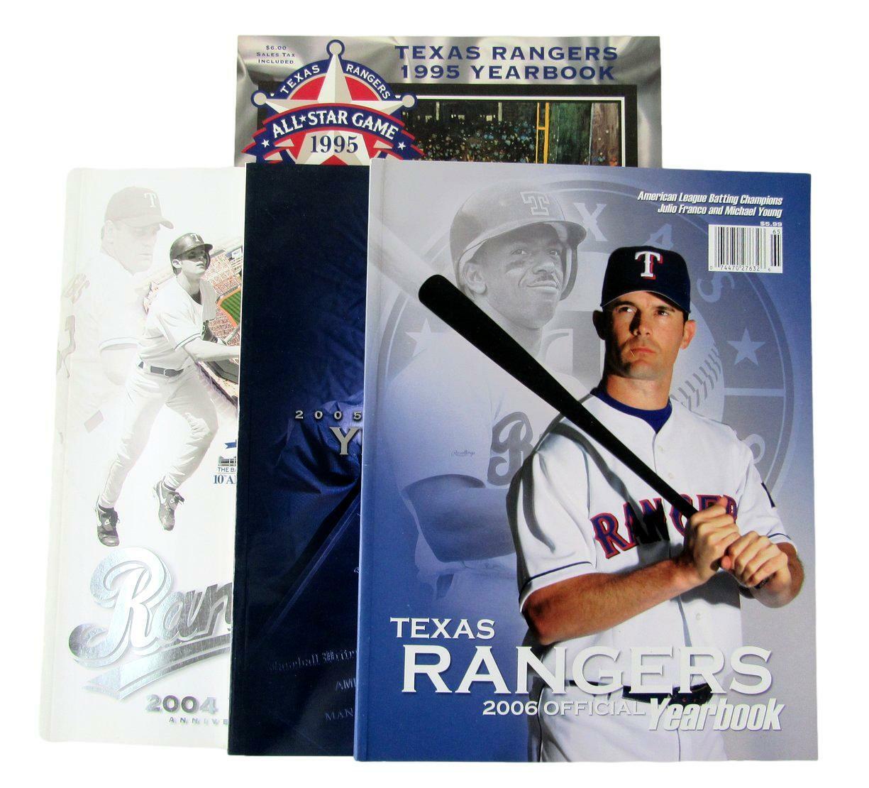 Lot of 4 Texas Rangers Official Yearbooks (1995, 2004, 2005, 2006) 160898