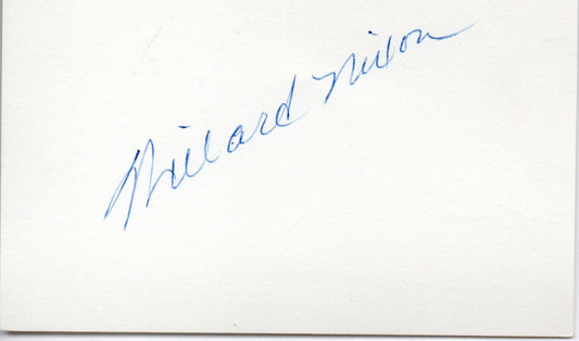 Lot of Two Willard Nixon (d.2000) Red Sox '50-'58 Signed 3x5 Index Cards 145580