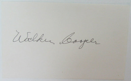 Walker Cooper St. Louis Cardinals 8X All Star Signed Index Card d.1991 149647
