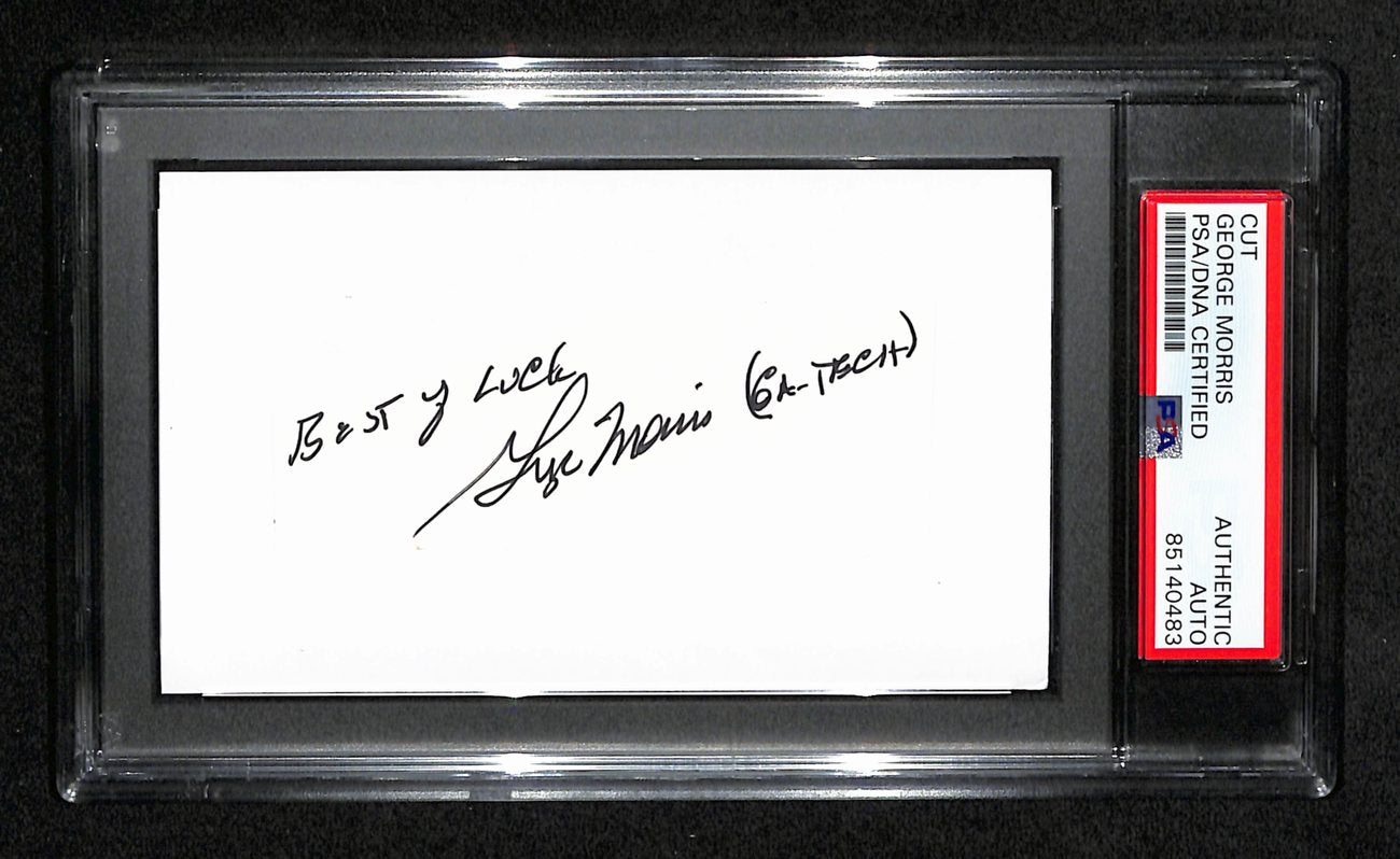 George Morris Autographed 3x5 Cut Card PSA/DNA 186542